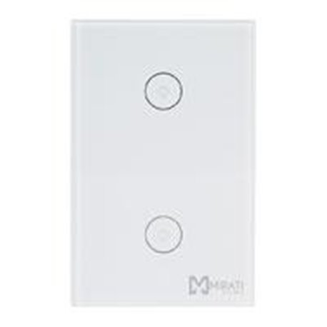 APAGADOR INTELIGENTE DE PARED // MIRATI // WIFI 2.4GHZ // 2 APAGADOR TOUCH // COMPATIBLE CON ANDROID E IOS // FUNCIONA CON ALEXA