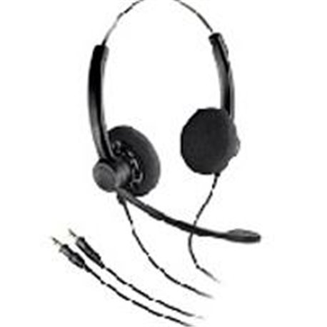 AUDIFONO CON MICROFONO DE DIADEMA PLANTRONICS SP12-PC ALAMBRICA BINAURAL PARA PC 3.5MM