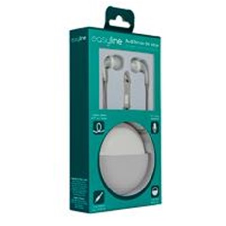 AUDIFONOS IN-EAR CON MICROFONO EASY LINE BY PERFECT CHOICE GRI/BLANCO