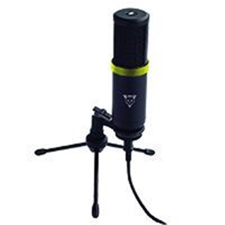 MICROFONO OCELOT GAMING PARA STREAMING USB CON BOTON DE SILENCIO DE RPIDO ACCESO CON BASE TIPO TRIPIE PARA ESCRITORIO, COLOR NEG