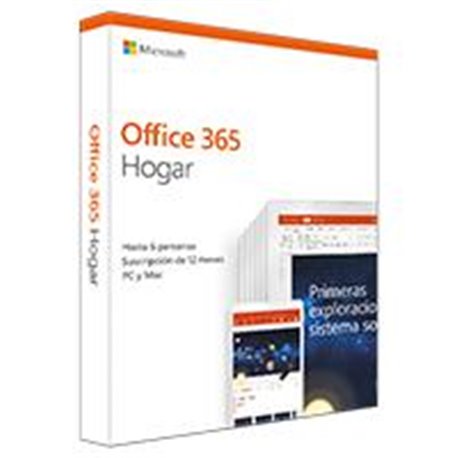 FPP MICROSOFT 365 FAMILY IDIOMA ESPAÑOL SUSCRIPCIN ANUAL, USO NO COMERCIAL, 6 USUARIOS 3 DISP