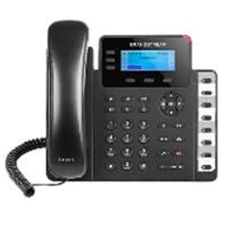 TELFONO IP BASICO GIGABIT DE 3 LNEAS 3 CUENTAS SIP CON 3 TECLAS DE FUNCIN 8 TECLAS DE EXTENSIN BLF Y CONFERENCIA DE 4 VAS POE Y 
