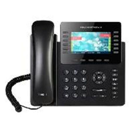 TELFONO IP COLOR GIGABIT PARA 12 LNEAS 6 CUENTAS SIP AUDIO HD BLUETOOTH 24 TECLAS PROGRAMABLES POE Y FUENTE DE ALIMENTACION INCL