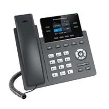 TELEFONO IP 2 LINEAS SIP, PANTALLA A COLOR, VISTA FRONTAL INTERCAMBIABLE, FIRMWARE DUAL, GESTION CENTRALIZADA, AUDIO HD, 16 TECL