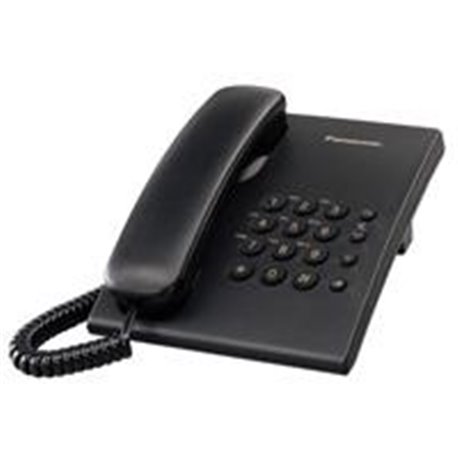TELEFONO PANASONIC KX-TS500 ALAMBRICO BASICO UNILINEA SIN MEMORIAS (NEGRO)
