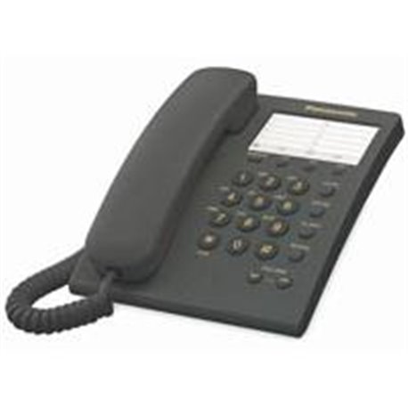 TELEFONO PANASONIC KX-TS550 ALAMBRICO BASICO UNILINEA CON 13 MEMORIAS (NEGRO)