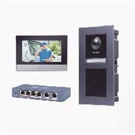 KIT DE VIDEOPORTERO IP HIKVISION DSKIS601-V2 CON LLAMADA A APP DE SMARTPHONE Y LECTOR DE TARJETAS EM / 2DA GENERACIóN (MODULAR) 