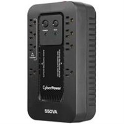 NO BREAK CYBERPOWER (EC550G) 550VA / 330W, STANDBY, GABINETE COMPACTO, 8 × NEMA 5-15R (1 SUPRESIÓN SOLAMENTE, 3 SUPRESIÓN CON MO
