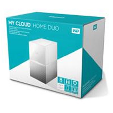 DD EXT ETHERNET 8TB WD MY CLOUD HOME DUO 3.5/2USB3.0 EXP/RAID/COPIA SEG AUTOM/CONTRASEÑA/WIN-MAC