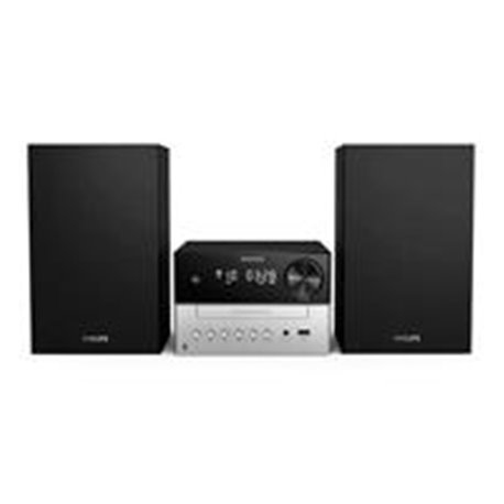 MINI COMPONENTE PHILIPS / PANTALLA LED  / COLOR NEGRO-PLATA / WOOFER 3 PULG / CANAL 2.0 / CD MP3 - USD - BLUETOOTH / CARGA USB 5