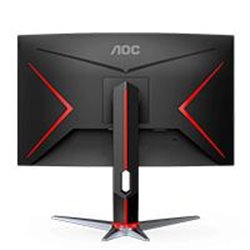 MONITOR AOC GAMER CURVO 24 / NEGRO - ROJO /  PANEL VA / HDMI VGA DISPLAYPORT / ASPECTO 16:9 / TR 1 MS / AMD FREE SYNC / 165 HZ /