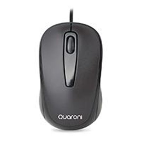 MOUSE OPTICO QUARONI ALAMBRICO COLOR NEGRO 1200 DPI
