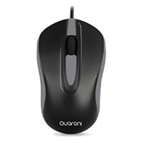 MOUSE OPTICO QUARONI ALAMBRICO COLOR GRIS 1200 DPI