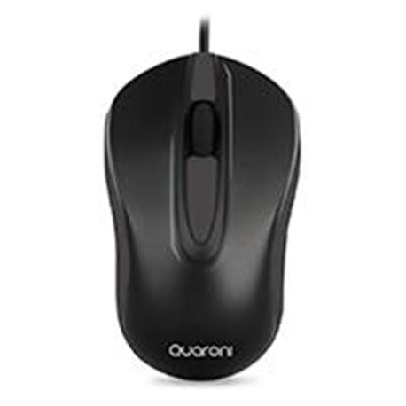 MOUSE OPTICO QUARONI ALAMBRICO COLOR NEGRO 1200 DPI