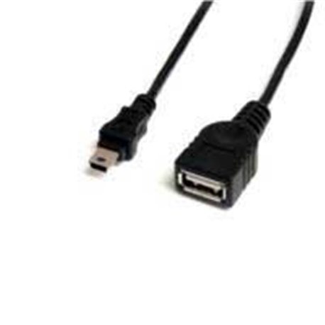 CABLE CONVERTIDOR USB 2.0 DE USB A A MINI USB B DE 30CM - HEMBRA / MACHO - USB (F) A MINI USB TIPO B (M) - NEGRO - USBMUSBFM1 - 