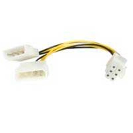 CABLE DE 15CM ADAPTADOR DE ALIMENTACIÓN LP4 MOLEX A PCI EXPRESS DE 6 PINES PARA TARJETA DE VIDEO - STARTECH.COM MOD. LP4PCIEXADA