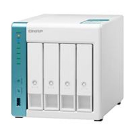 NAS QNAP TS-431K  /4 BAHIAS SATA HDD 3,5/ ALPINE AL214  NUCLEO CUADRUPLE 1.7GHZ/1GB DDR3 /2 PTO GBE /USB 3.2 X2/ HOTSWAP/ NO INC