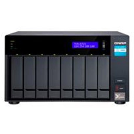 NAS QNAP TVS-872X-I5-8G/8 BAHIAS INTEL CORE I5 SEIS NUCLEOS, 8 GB RAM DDR4 SODIMM, HASTA 64 GB/ 2 PTO LAN GBE/ 1 PTO 10 GBE/USB 