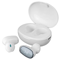 AUDIFONO IN-EAR INALAMBRICO PERFECT CHOICE TWS SHELL BLANCO BLUETOOTH PC-116844