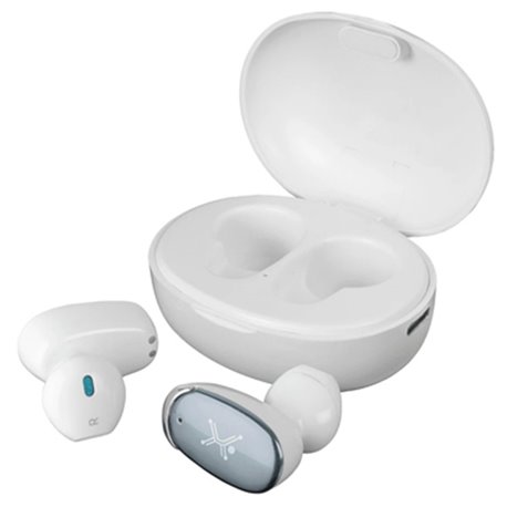 AUDIFONO IN-EAR INALAMBRICO PERFECT CHOICE TWS SHELL BLANCO BLUETOOTH PC-116844