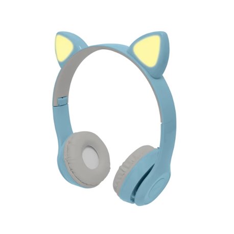 AUDIFONOS DIADEMA PERFECT CHOICE ALAMBRICO/INALAMBRICO BLUETOOTH 3.5 MM PARA NIÑOS CATTO AZUL