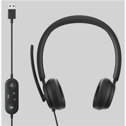 AUDIFONOS DIADEMA MICROSOFT ALAMBRICO CON MICROFONO MODERN USB 1.5 METROS USB-A NEGRO 6ID-00012