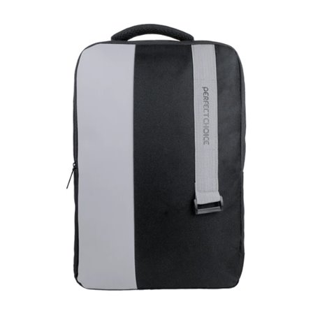 MOCHILA PERFECT CHOICE PARA LAPTOP 15.6 DE POLIURETANO CLASSY NEGRO/GRIS PC-083979