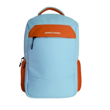 MOCHILA PERFECT CHOICE PARA LAPTOP 15.6 DE POLIESTER FEARLESS AZUL/NARANJA PC-084020