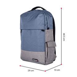 MOCHILA TECHZONE STRONG AZUL/GRIS 15.6