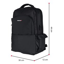 MOCHILA TECHZONE COURAGE NEGRO 15.6 TZ21LBP11