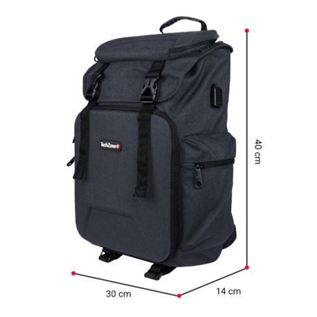 MOCHILA TECHZONE GLORY NEGRO 15.6 TZ21LBP13-A