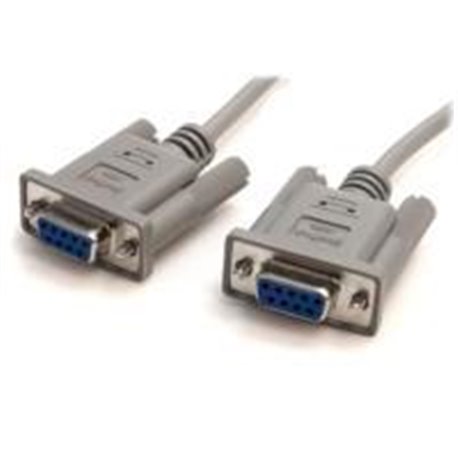 CABLE DE MÓDEM NULO DE SERIE CRUZADO 3M NULL RS232 SERIAL - 2X HEMBRA DB9 - GRIS - STARTECH.COM MOD. SCNM9FF