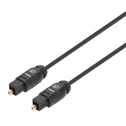 CABLE MANHATTAN DE AUDIO TOSLINK MACHO A MACHO 5M NEGRO