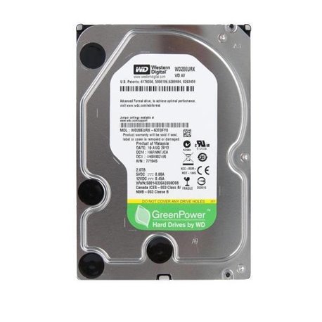 HD 2 TB WESTERN DIGITAL MODELO WD20EURX AV-GP SATA III 6GBIT/S 64MB CACHE