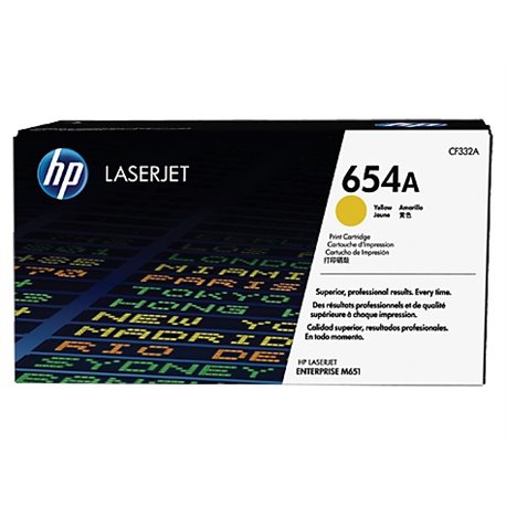 TONER HP 654A CF332A AMARILLO LASERJET M651dn (15 000 PAG)