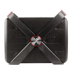 BOCINA PERFECT CHOICE INALAMBRICA X-PLOTION PORTATIL BATERIA RECARGABLE FUNCION TWS(CONECTA 2 BOCINAS) 750W PMPO 12W RMMS NEGRA 