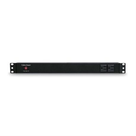PDU BASICO CYBERPOWER PDU15B2F8R MONOFASICO RACK 1U 10 NEMA 5-15R 120V 15A CARCASA METALICA GRADO INDUSTRIAL