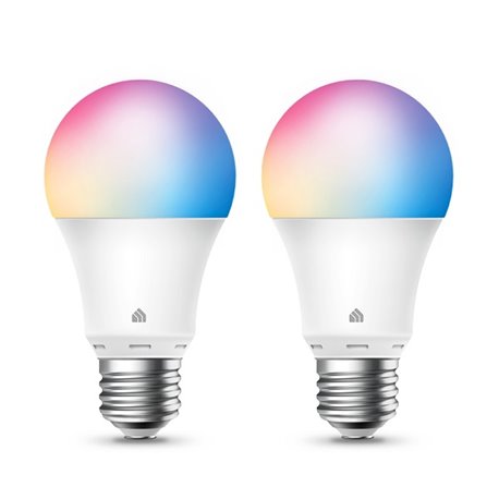 FOCO SMART LED TP-LINK KASA KL125 KIT 2 PIEZAS WI-FI 2.4GHz LUZ DE COLORES AJUSTABLE/REGULABLE 2500K-6500K 9W 800lm