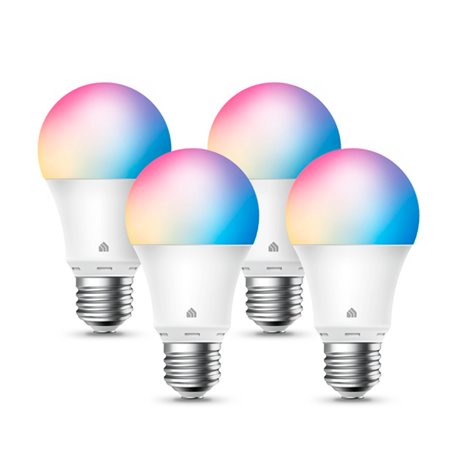 FOCO SMART LED TP-LINK KASA KL125 KIT 4 PIEZAS WI-FI 2.4GHz LUZ DE COLORES AJUSTABLE/REGULABLE 2500K-6500K 9W 800lm
