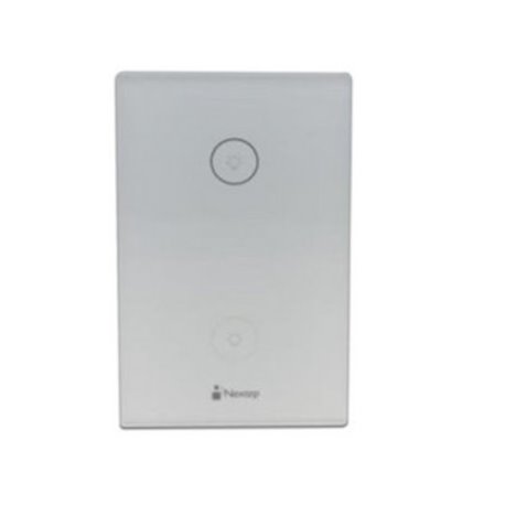 INTERRUPTOR INTELIGENTE DE PARED TOUCH DOBLE NEXTEP CONTROL WiFi COMPATIBLE CON ALEXA Y GOOGLE ASSISTANT BLANCO NE-266D