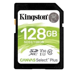 MEMORIA KINGSTON 128GB SDHC CANVAS SELECT PLUS 100R C10 SDS2/128GB