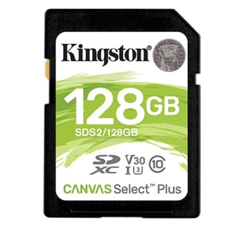 MEMORIA KINGSTON 128GB SDHC CANVAS SELECT PLUS 100R C10 SDS2/128GB