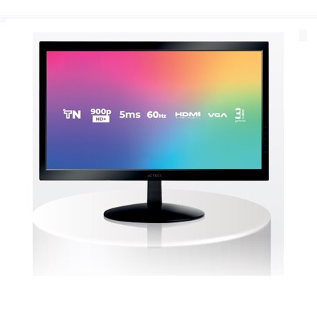 MONITOR ACTECK 19.5 LED CAPTIVE VIVID SP240 PLANO 75HZ NEGRO VGA/HDMI