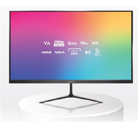 MONITOR ACTECK 23.8 LED CAPTIVE VIVID SP240 PLANO 75HZ NEGRO