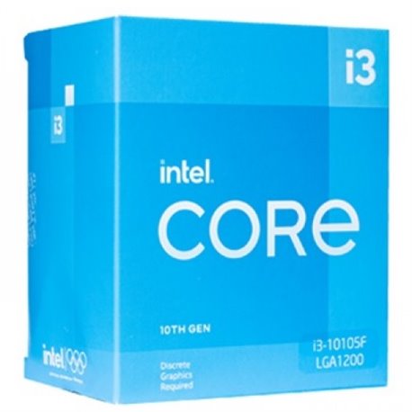 CPU INTEL CORE I3-10105F LGA 1200 10MA GEN SIN GRAFICOS CACHE 6M HASTA 3.70 GHZ BX8070110105