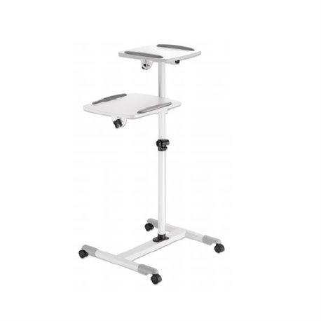 SOPORTE MANHATTAN P/PROYECTOR TIPO CARRO 10KG DOS BANDEJAS