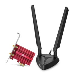 ADAPTADOR INALAMBRICO PCIe TP-LINK ARCHER TXE75E WI-FI 6E AXE5400 TRIBANDA 6GHz+5GHz+2.4GHz BLUETOOTH 5.2 c/2 ANT.