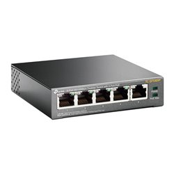SWITCH TP-LINK TL-SF1005P METALICO DE ESCRITORIO 5 PUERTOS 10/100M (4 PTOS PoE 802.3af PD MAX 58W) NO ADMINISTRABLE