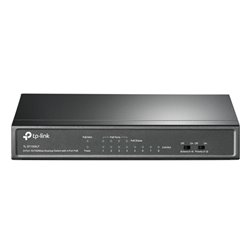 SWITCH TP-LINK TL-SF1008LP METALICO ESCRITORIO 8 PTOS 10/100M (4 PTOS PoE 802.3af MAX 41W) MODO EXTENSION CABLEADO