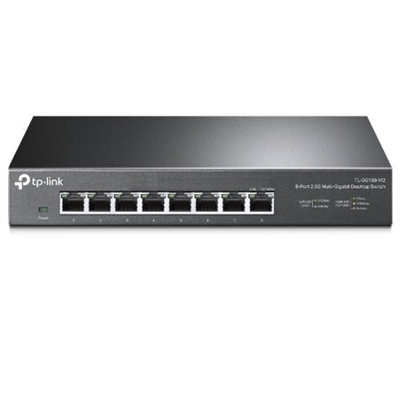 SWITCH TP-LINK TL-SG108-M2 DE ESCRITORIO 8 PUERTOS RJ45 DE HASTA 2.5Gbp C/U CARCASA DE METAL NO ADMINISTRABLE